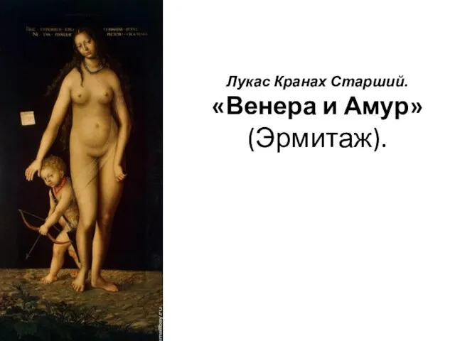 Лукас Кранах Старший. «Венера и Амур» (Эрмитаж).