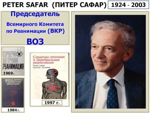 PЕTER SAFAR (ПИТЕР САФАР) 1997 г. 1924 - 2003 Председатель Всемирного Комитета по