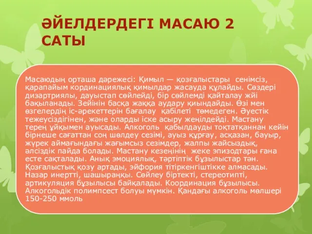 ӘЙЕЛДЕРДЕГІ МАСАЮ 2 САТЫ