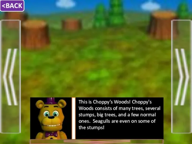 This is Choppy’s Woods! Choppy's Woods consists of many trees,