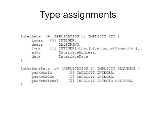 Type assignments