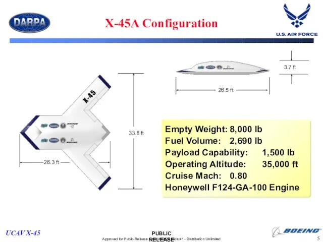 Empty Weight: 8,000 lb Fuel Volume: 2,690 lb Payload Capability: