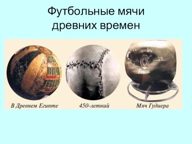 Футбольные мячи древних времен