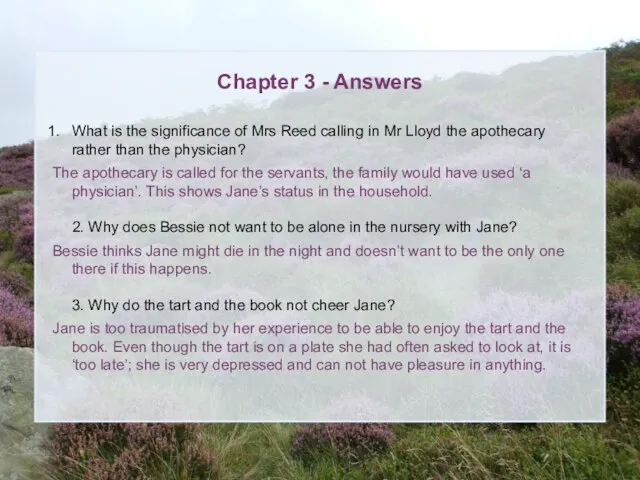 Chapter 3 - Answers What is the significance of Mrs