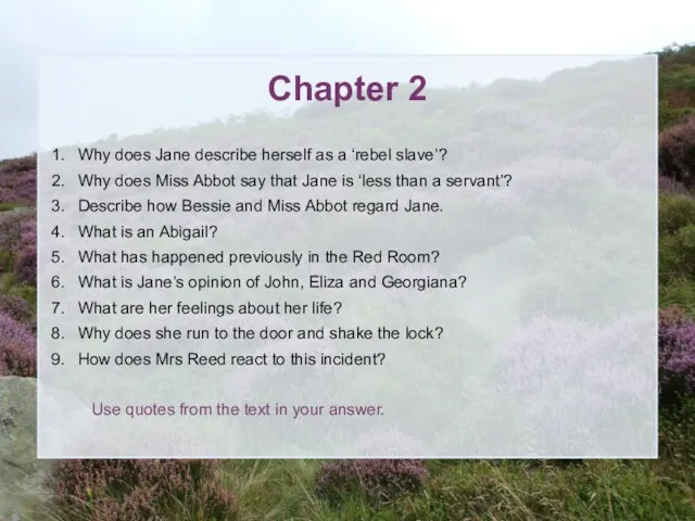Chapter 2 Why does Jane describe herself as a ‘rebel