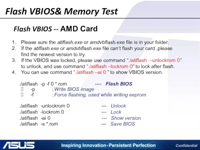 Flash VBIOS& Memory Test Flash VBIOS -- AMD Card Please