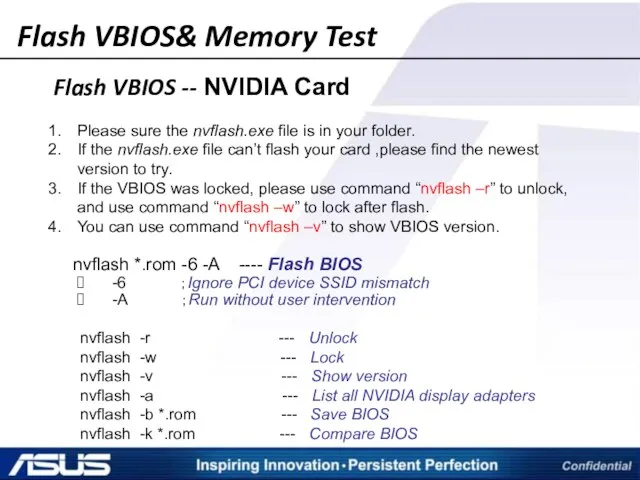 Flash VBIOS& Memory Test Flash VBIOS -- NVIDIA Card Please