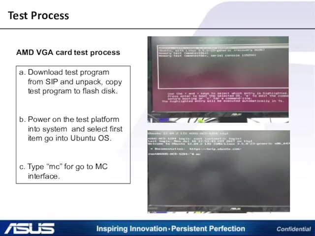 Test Process AMD VGA card test process a. Download test