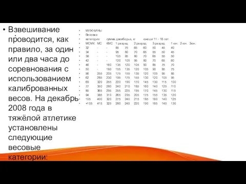 . Взвешивание проводится, как правило, за один или два часа