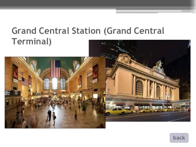 Grand Central Station (Grand Central Terminal) back