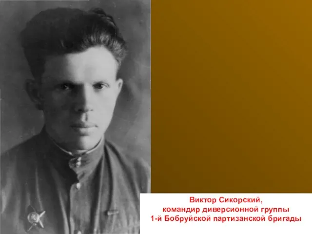 Виктор Сикорский, командир диверсионной группы 1-й Бобруйской партизанской бригады