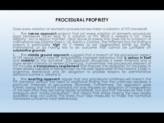 PROCEDURAL PROPRIETY Does every violation of domestic procedural law mean