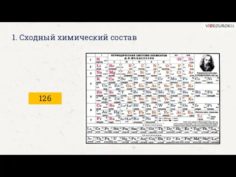 1. Сходный химический состав 126