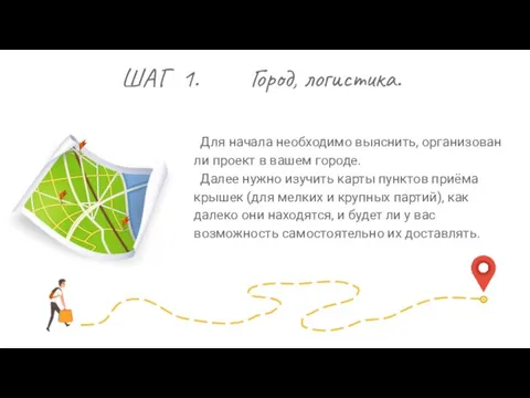 ШАГ 1. Город, логистика. Для начала необходимо выяснить, организован ли