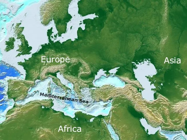 Europe Africa Asia Mediterranean Sea
