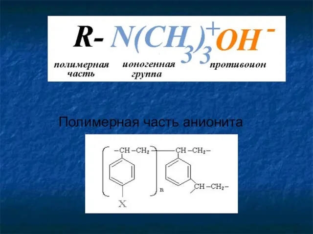 Полимерная часть анионита