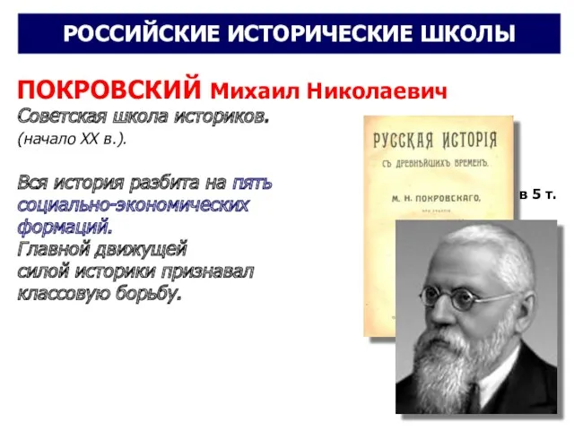 ПОКРОВСКИЙ Михаил Николаевич Советская школа историков. (начало ХХ в.). Вся