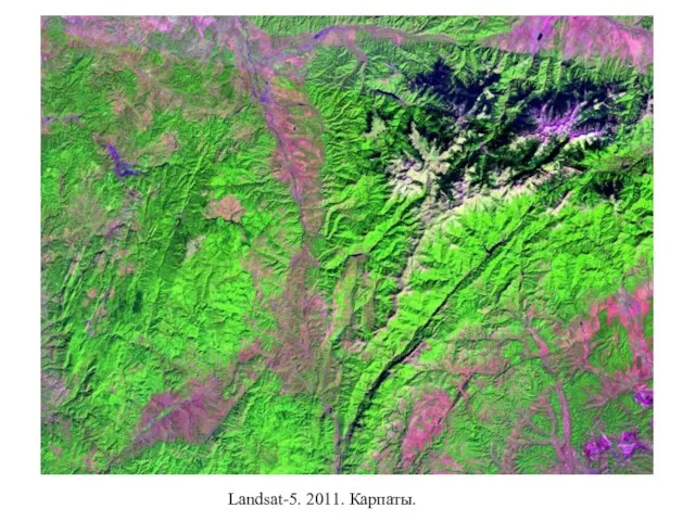 Landsat-5. 2011. Карпаты.