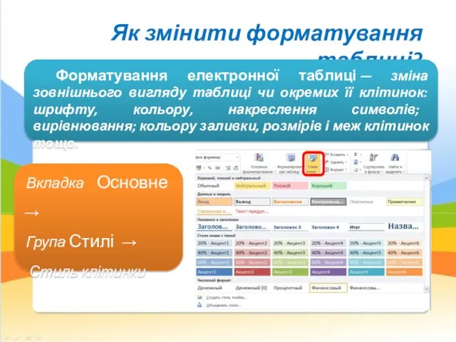 Як змінити форматування таблиці? Форматування електронної таблиці — зміна зовнішнього