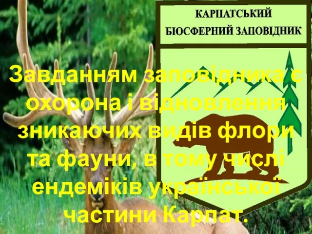 Завданням заповідника є охорона і відновлення зникаючих видів флори та