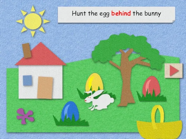 Hunt the egg behind the bunny