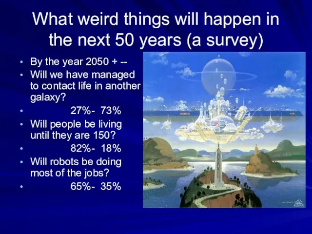 What weird things will happen in the next 50 years