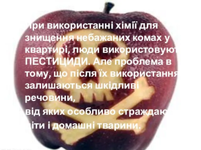 При використанні хімії для знищення небажаних комах у квартирі, люди