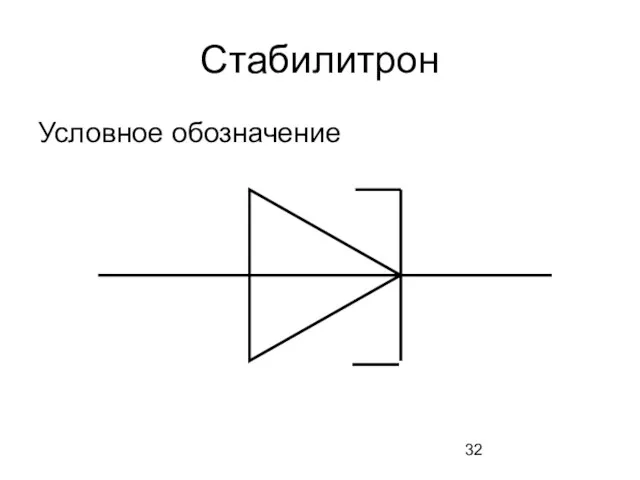 Стабилитрон Условное обозначение