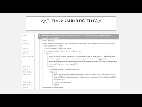 ИДЕНТИФИКАЦИЯ ПО ТН ВЭД