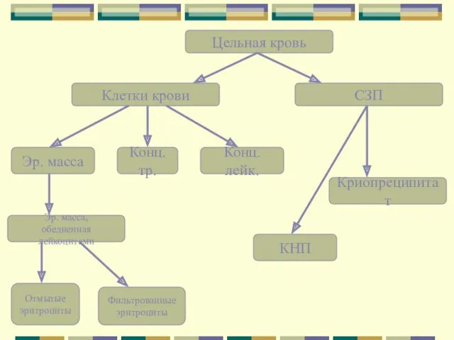 Цельная кровь Клетки крови СЗП Эр. масса Конц. тр. Конц. лейк. Эр. масса,