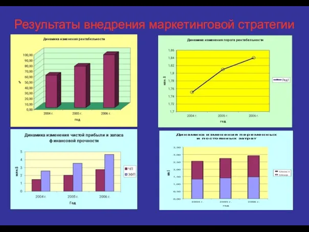 Результаты внедрения маркетинговой стратегии