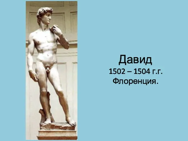 Давид 1502 – 1504 г.г. Флоренция.