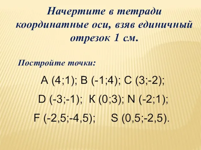 Постройте точки: А (4;1); В (-1;4); С (3;-2); D (-3;-1);