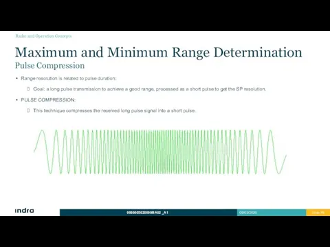 Maximum and Minimum Range Determination Pulse Compression Range resolution is