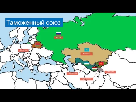 Россия Беларусь Казахстан Киргизия Узбекистан Таджикистан Таможенный союз