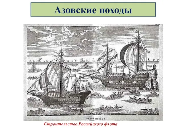 Строительство Российского флота Азовские походы