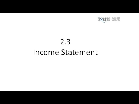 2.3 Income Statement