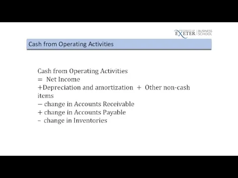 Cash from Operating Activities