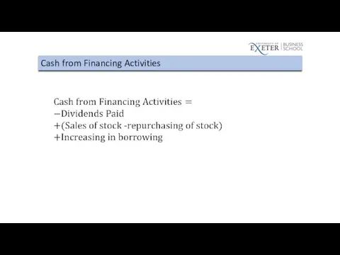 Cash from Financing Activities