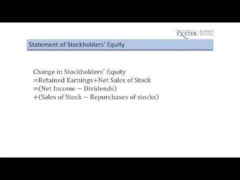 Statement of Stockholders’ Equity