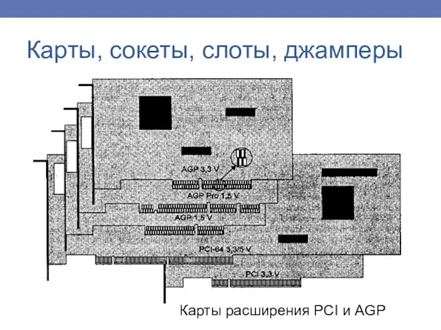 Карты, сокеты, слоты, джамперы Карты расширения PCI и AGP