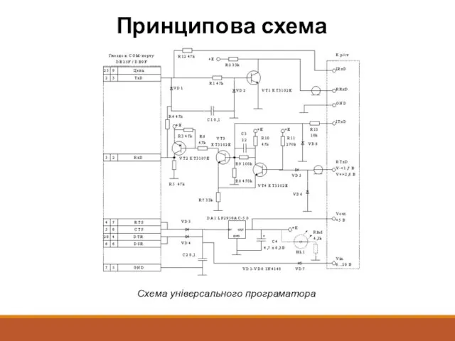 Принципова схема Схема універсального програматора