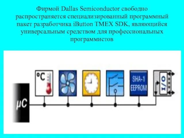 Фирмой Dallas Semiconductor свободно распространяется специализированный программный пакет разработчика iButton TMEX SDK, являющийся