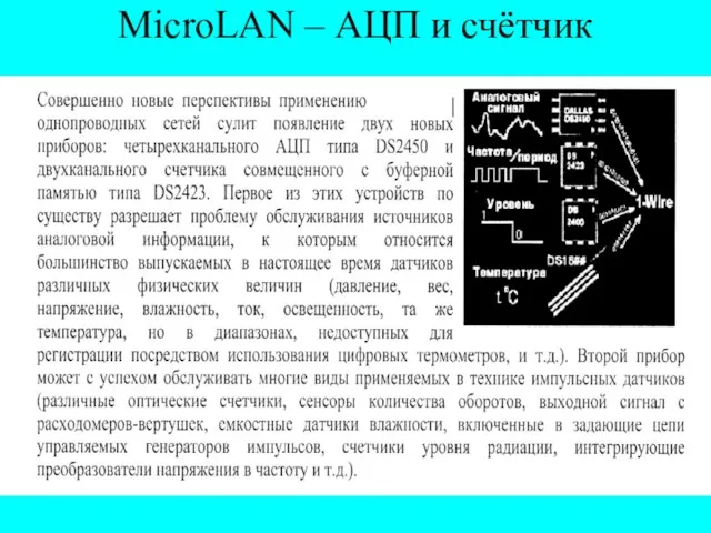 MicroLAN – АЦП и счётчик