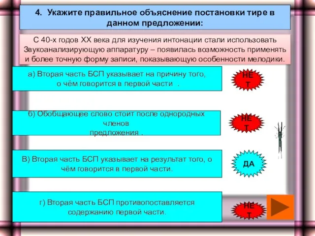 4. Укажите правильное объяснение постановки тире в данном предложении: а)