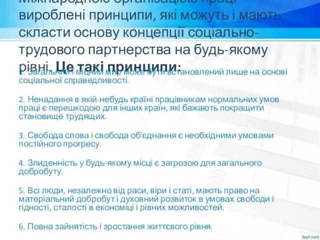 Міжнародною організацією праці вироблені принципи, які можуть і мають скласти