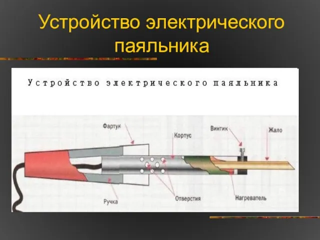 Устройство электрического паяльника