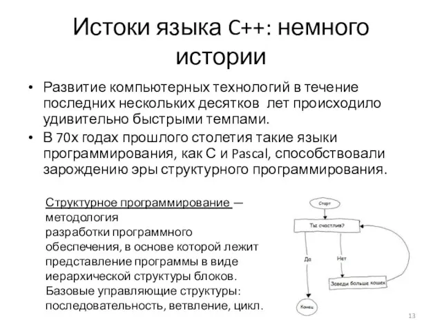 Истоки языка C++: немного истории Развитие компьютерных технологий в течение