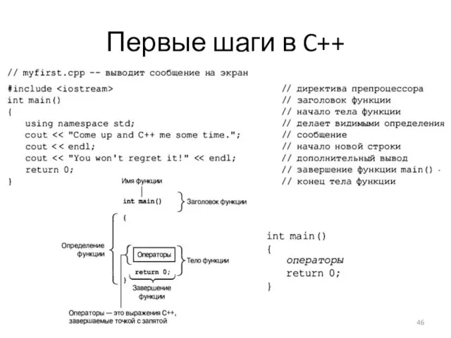 Первые шаги в C++