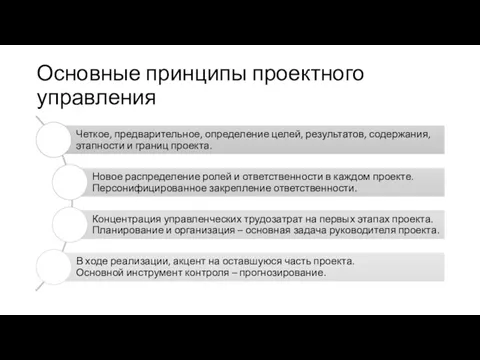 Основные принципы проектного управления